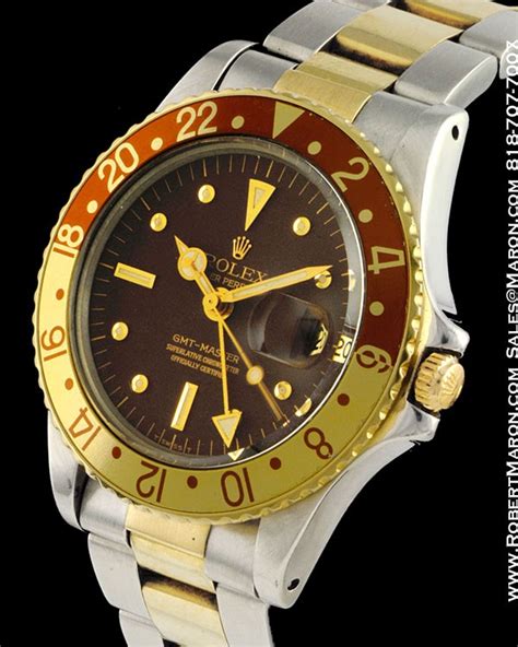 rolex gmt-master 1675 gold brown dial|vintage rolex 1675 for sale.